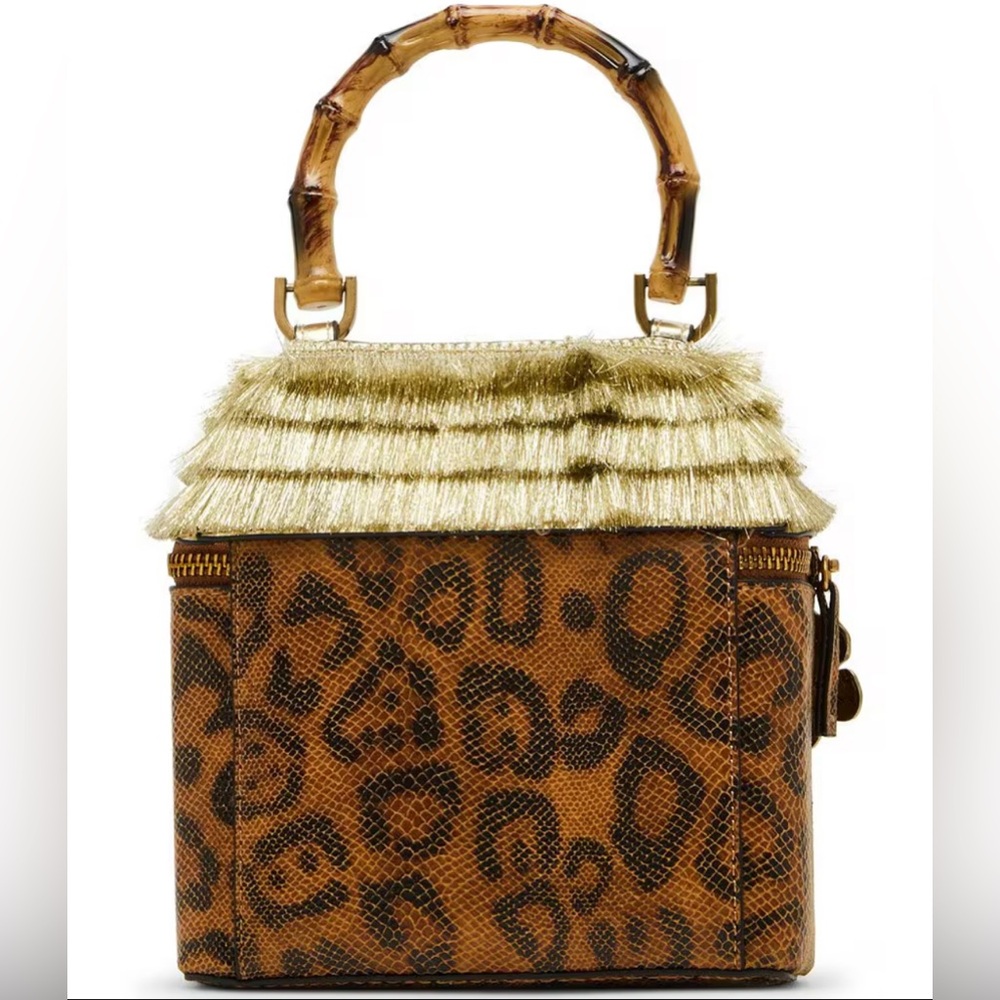 NWT Betsey Johnson, the Tiki Chic Bar Satchel Bag. 🛖 🍹 🏝️ - Picture 2 of 11